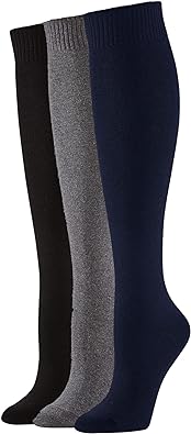 Flat-Knit Knee Sock 3-Pack