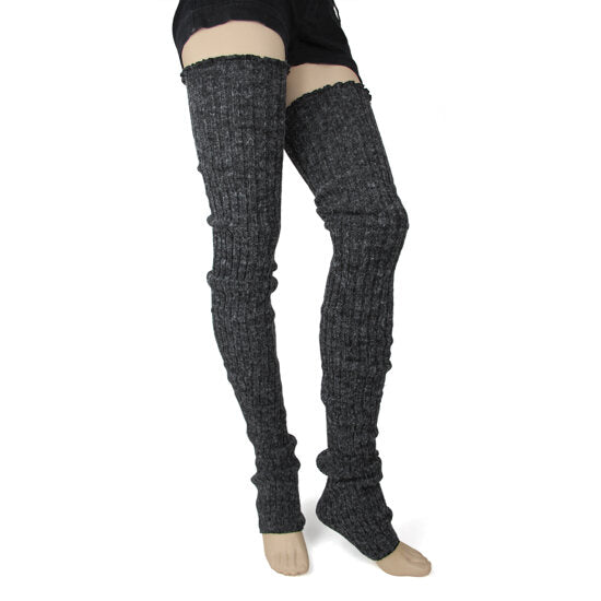 Super Long Cable-Knit Legwarmers