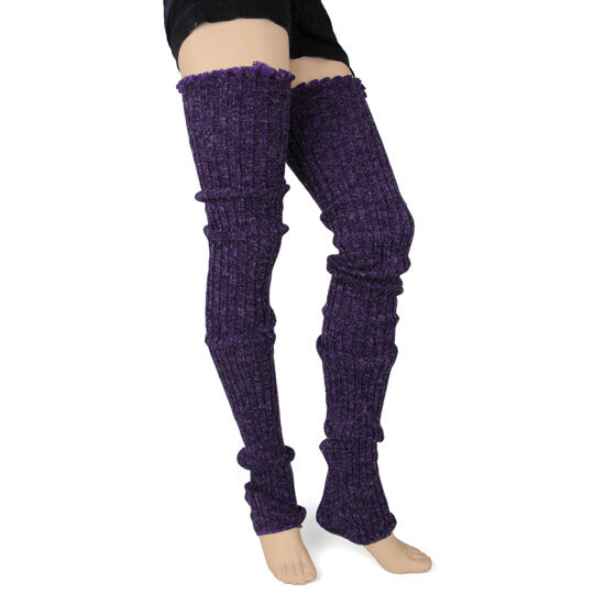 Super Long Cable-Knit Legwarmers