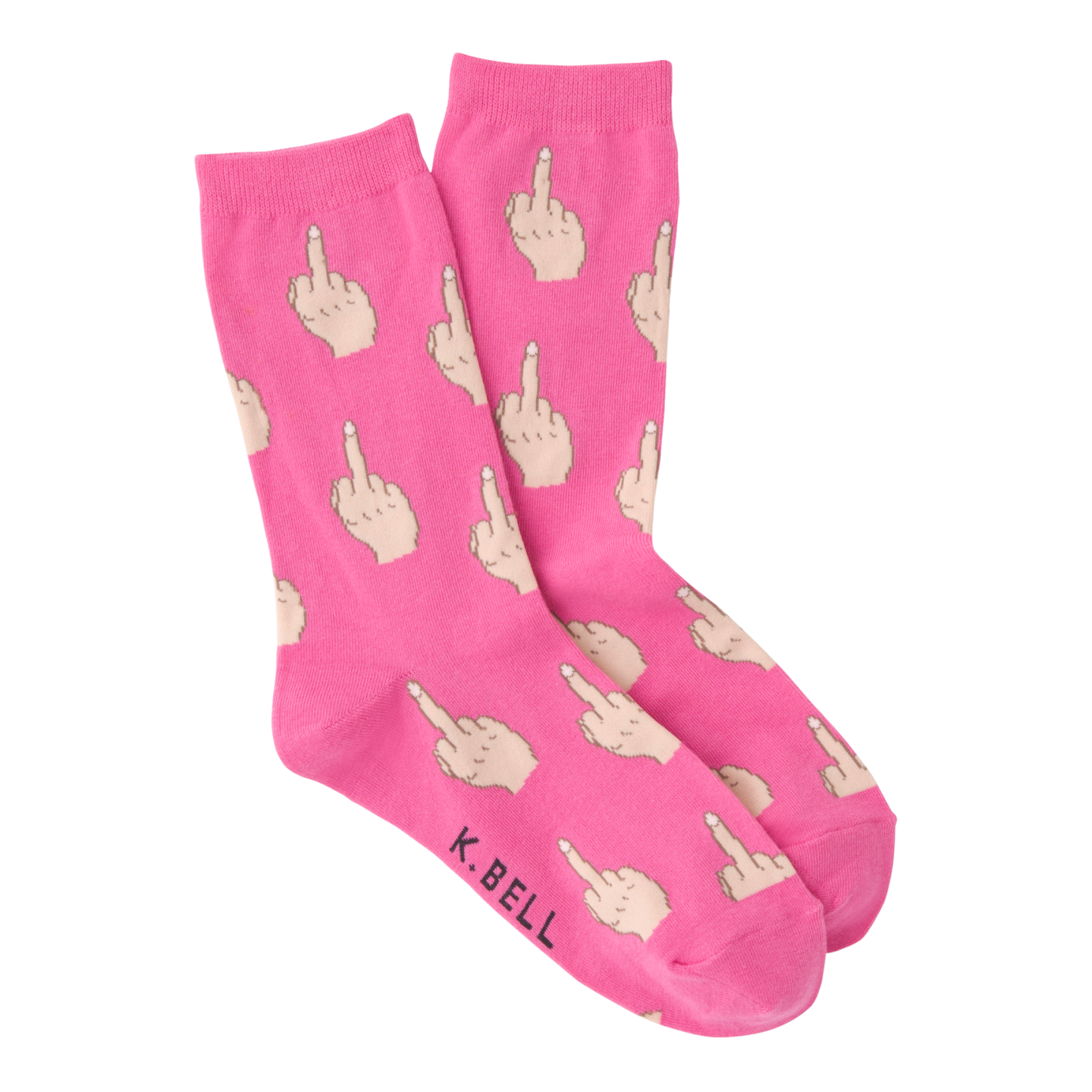 Middle Finger crew socks