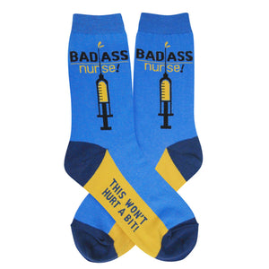 Badass Nurse crew socks